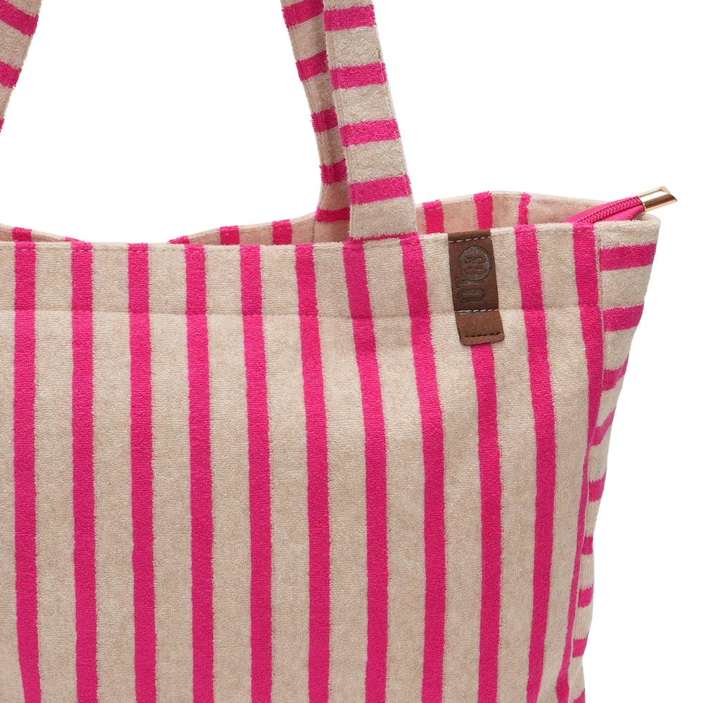 Striped Bag - Cream & Red