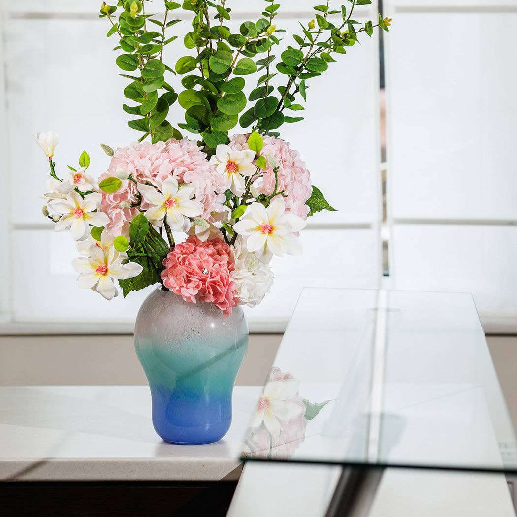 Zefi Blue Glass Vase – 20 x 26.2 cm