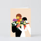 Wedding Day Flowers Greetings Card