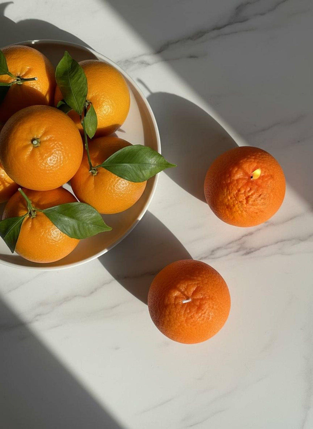 Orange Shaped Fruit Candle