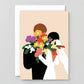 Wedding Day Flowers Greetings Card