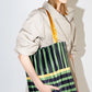 Pleated Tote Bag - Racing Green