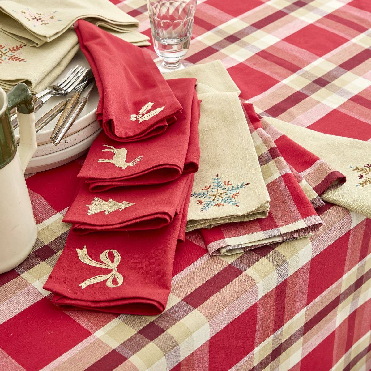 Set of 4 napkins Réveillon