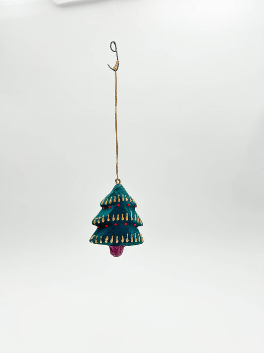 Christmas Tree Paper Mache Ornament