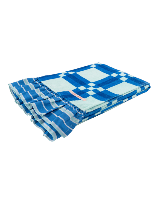 Ocean Blue Squares Beach Towel