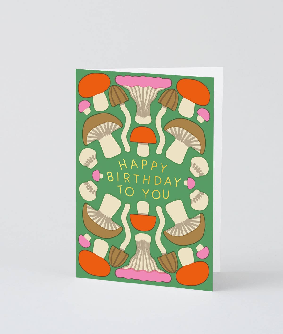 Happy Birthday Mushrooms' Greetings Card