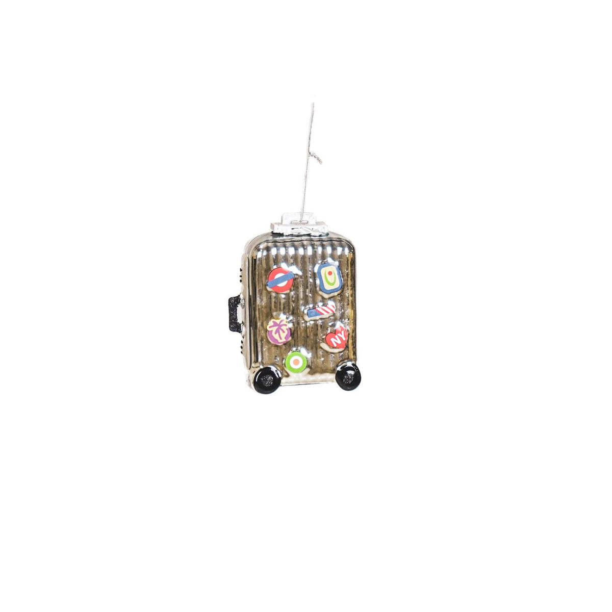 Glass Suitcase Ornament