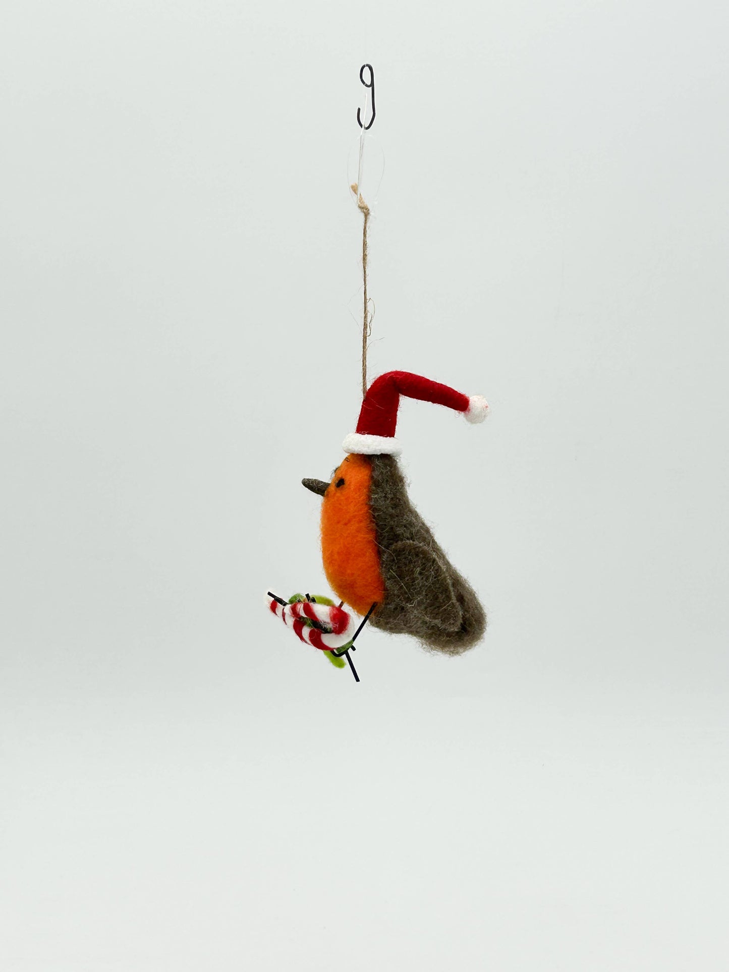 Robin with Hat Felt Ornament