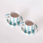 Espresso Stripes - Amalfi Mint Set of 2