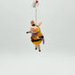 Pig Super Hero Felt Ornament