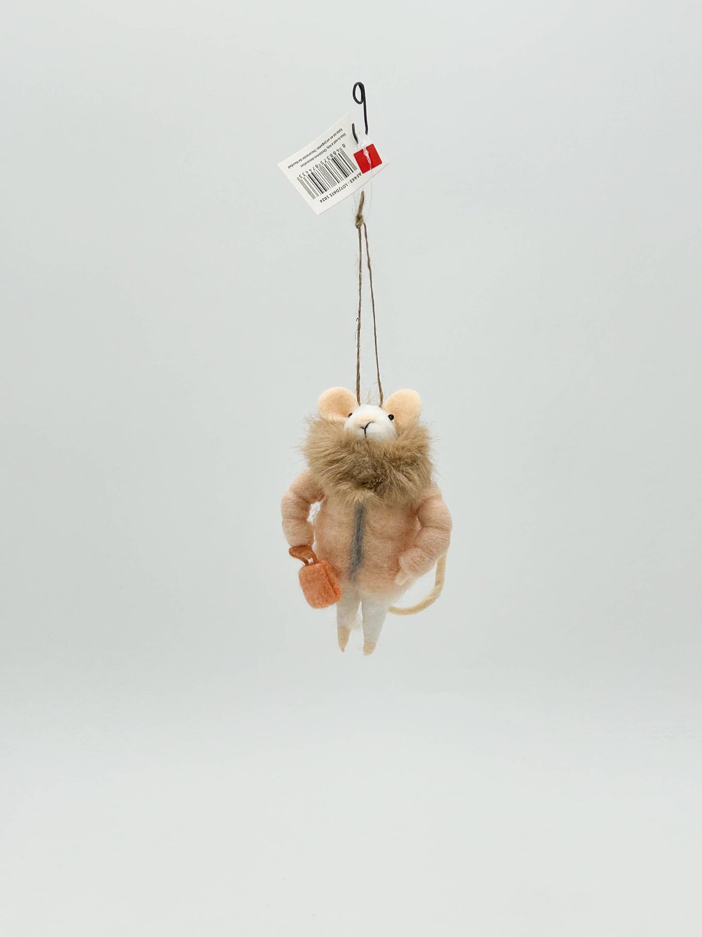 Mrs Pink Mouse Felt Ornament