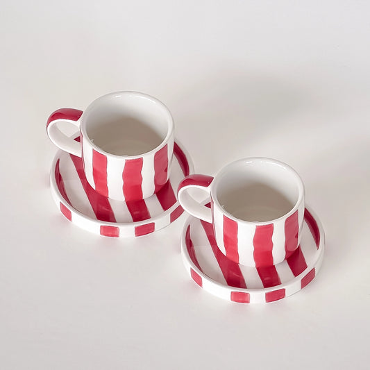 Espresso Cup Set - Red