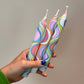 Rainbow Marble Candle
