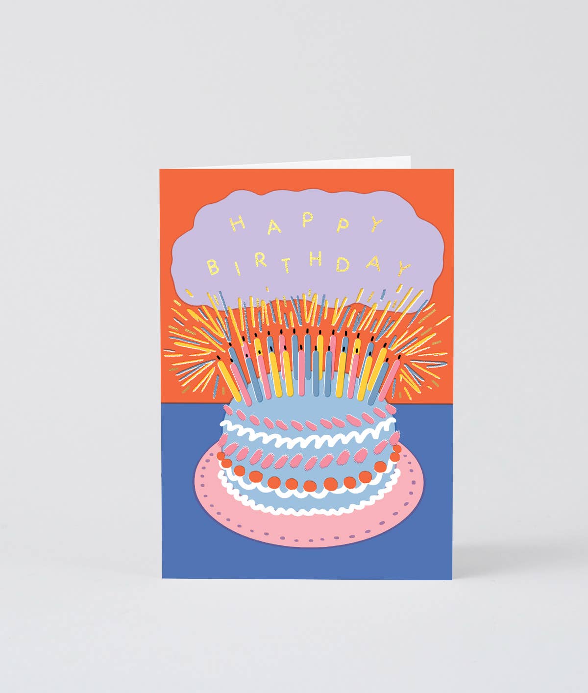 Cake & Candles Greetings Card