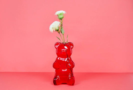 Red Gummy Bear Vase - Glass