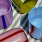 Atina Glass Tumbler - Blue & Red
