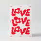 Love Love Love' Embossed Greetings Card
