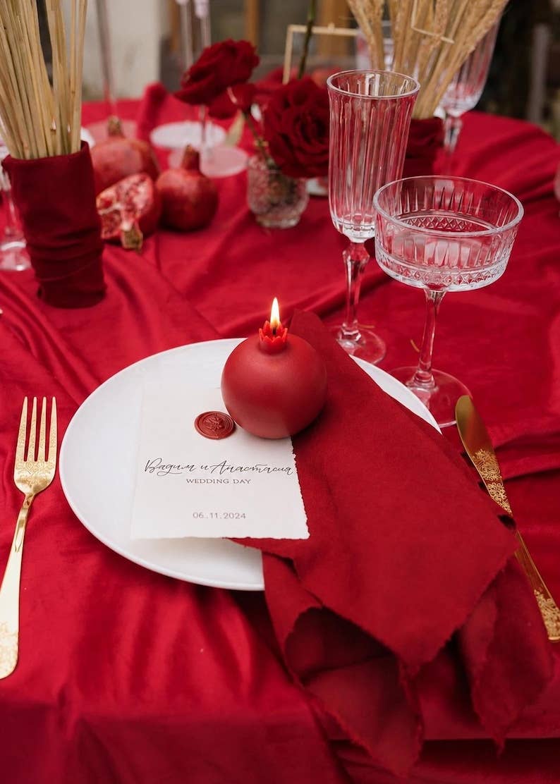 Pomegranate Shaped Candle