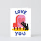 Cat Love Greeting Card