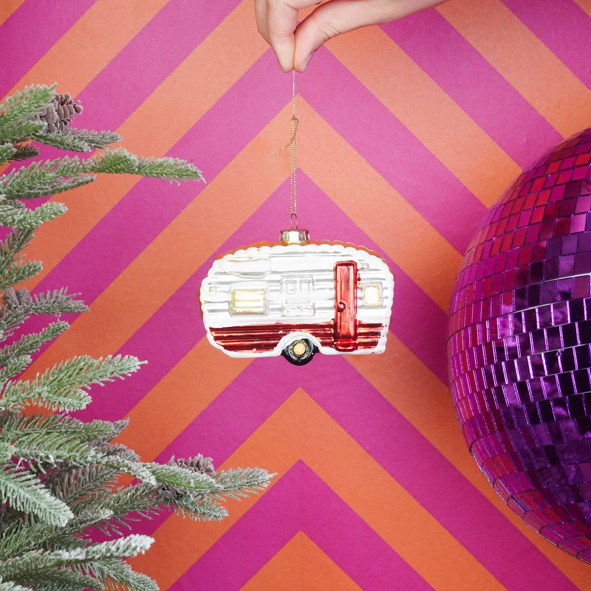 Glass Caravan Ornament