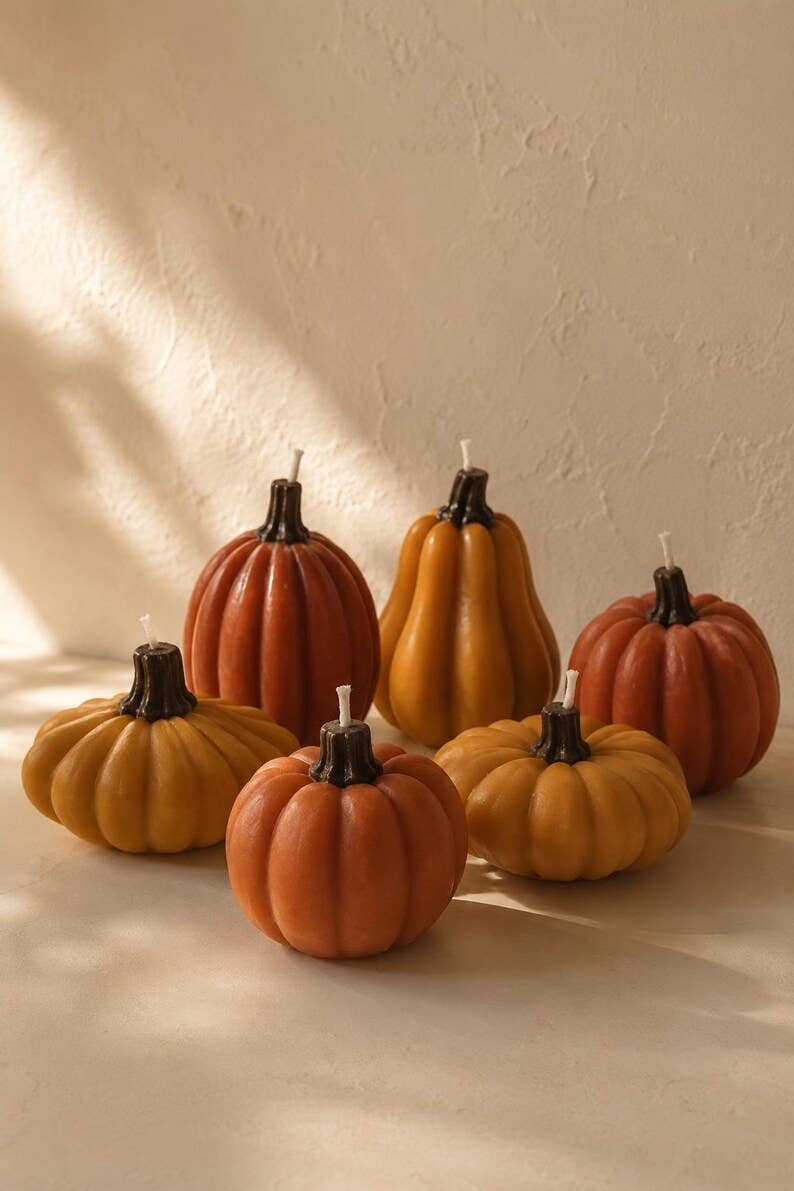 Flat Pumpkin Candle