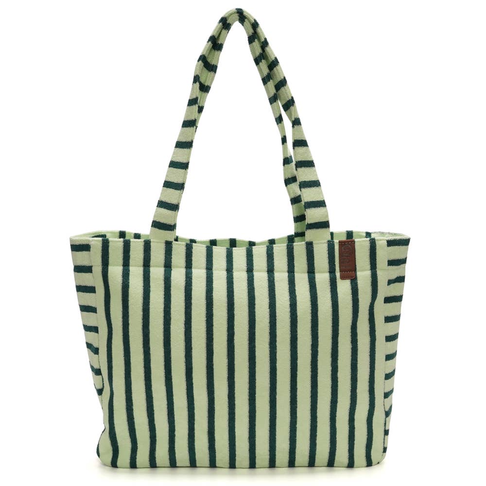 Striped Bag - Olive & Sage