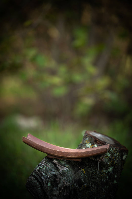 Rosewood Finish Incense Holder with Base