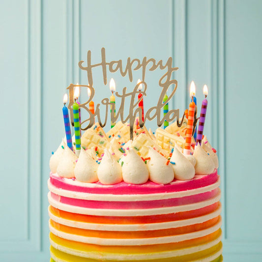 Striped Birthday Candles | 24 Pack |