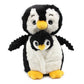 Penguin Mama & Baby Plushy - Black and White