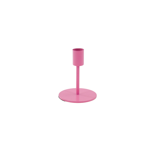 Neon Pink Metal Candleholder