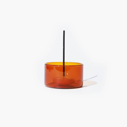 Glass Incense Holder - Amber