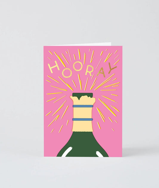 Hooray Champagne Greeting Card