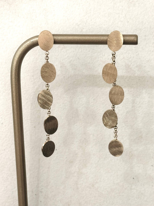 Ellipse Silver Dangle Earrings  