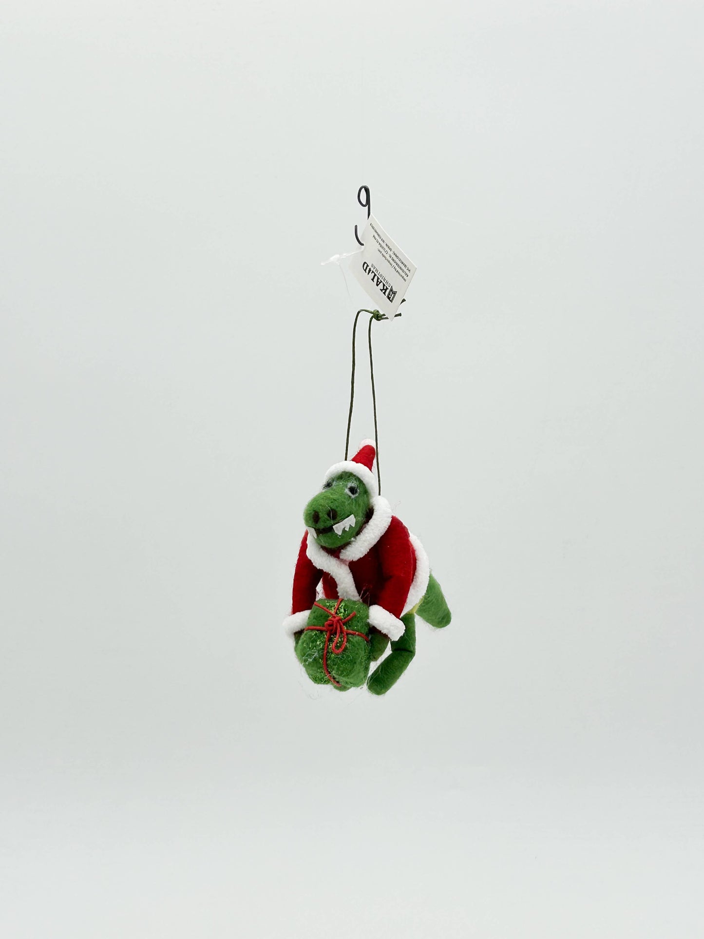 Santa T-Rex Felt Ornament