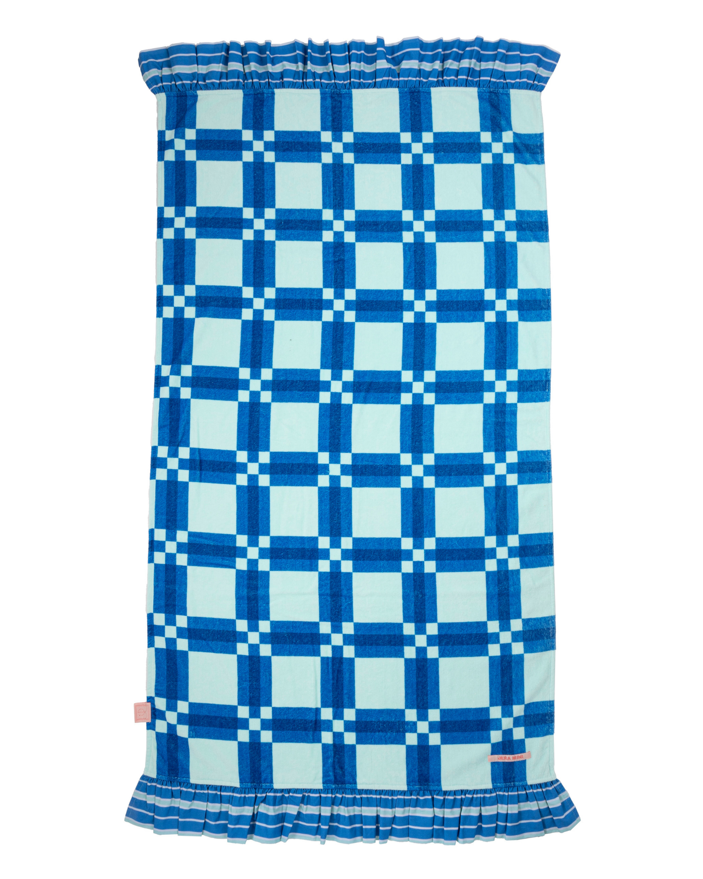 Ocean Blue Squares Beach Towel