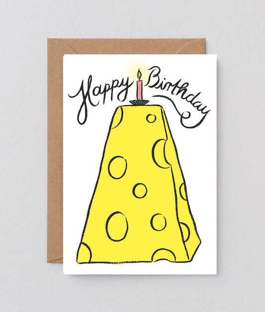 Happy Birthday Cheese' Greetings Card