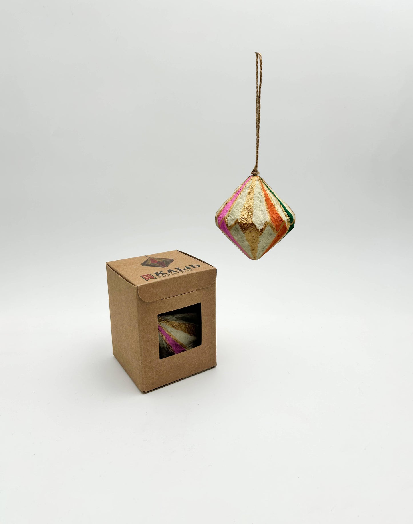 Paper Mache Diamond Ornament