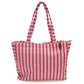 Striped Bag - Cream & Red