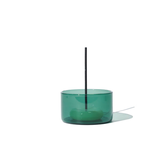 Glass Incense Holder - Green