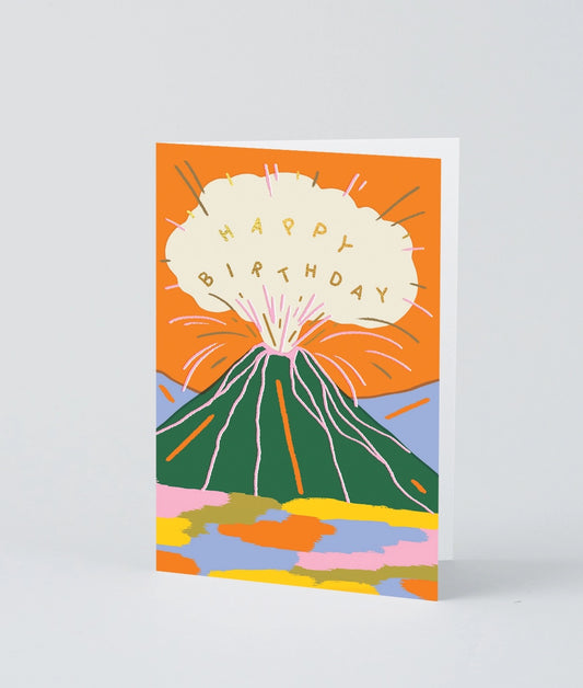 Volcano Birthday Card