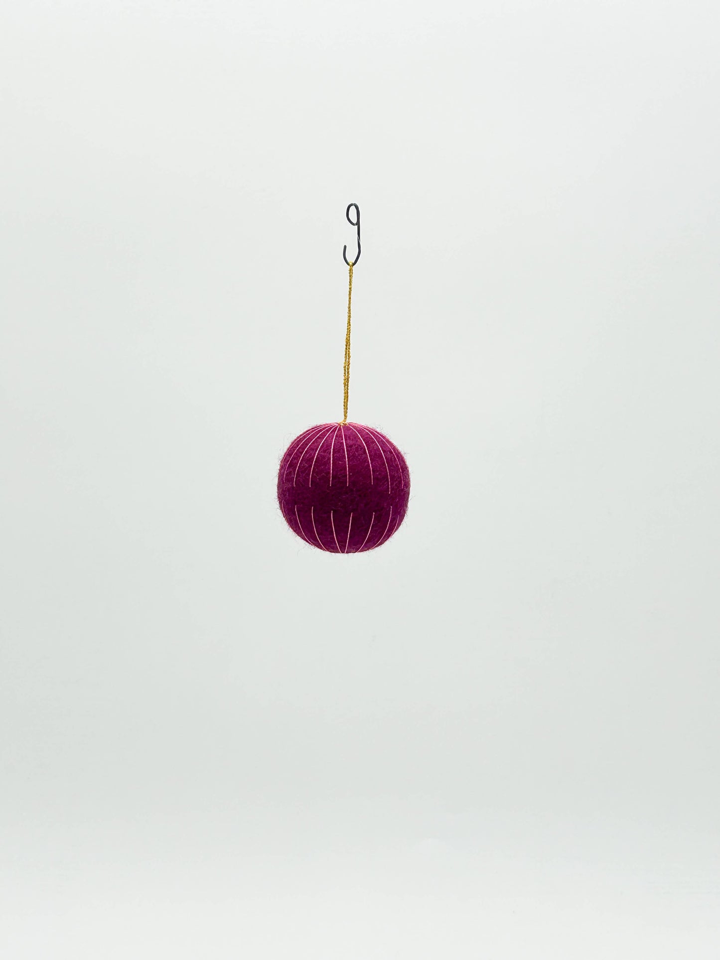 Striped Felt Ornament Ball