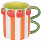 Vertical Stripes Strawberry Ceramic Mug
