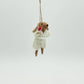 Dog with Wine Felt Ornament