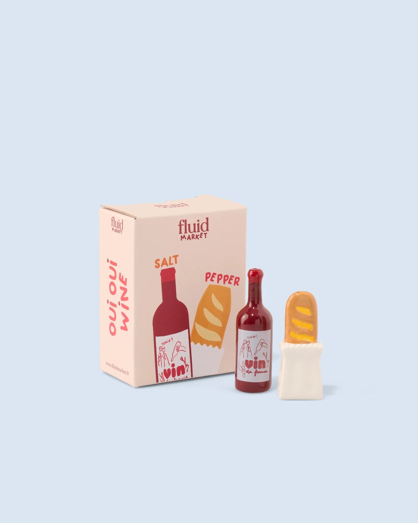 Wine & Baguette Salt and Pepper Shakers