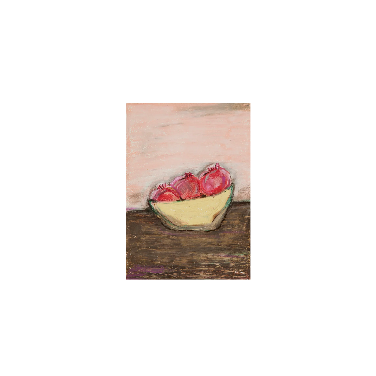 "Pomegranate Bowl" Framed Print