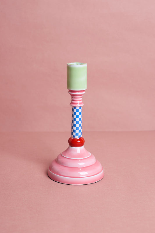 Enamel Candle Holder - 18cm