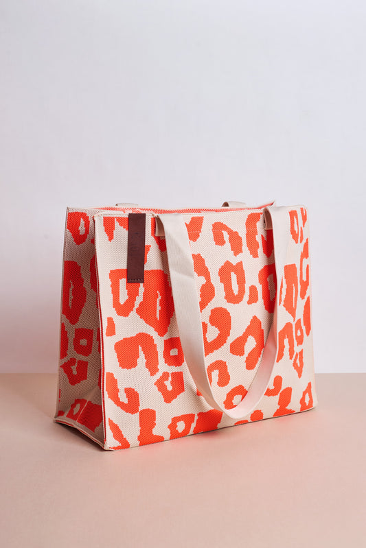 Tote Bag Orange Cheetah