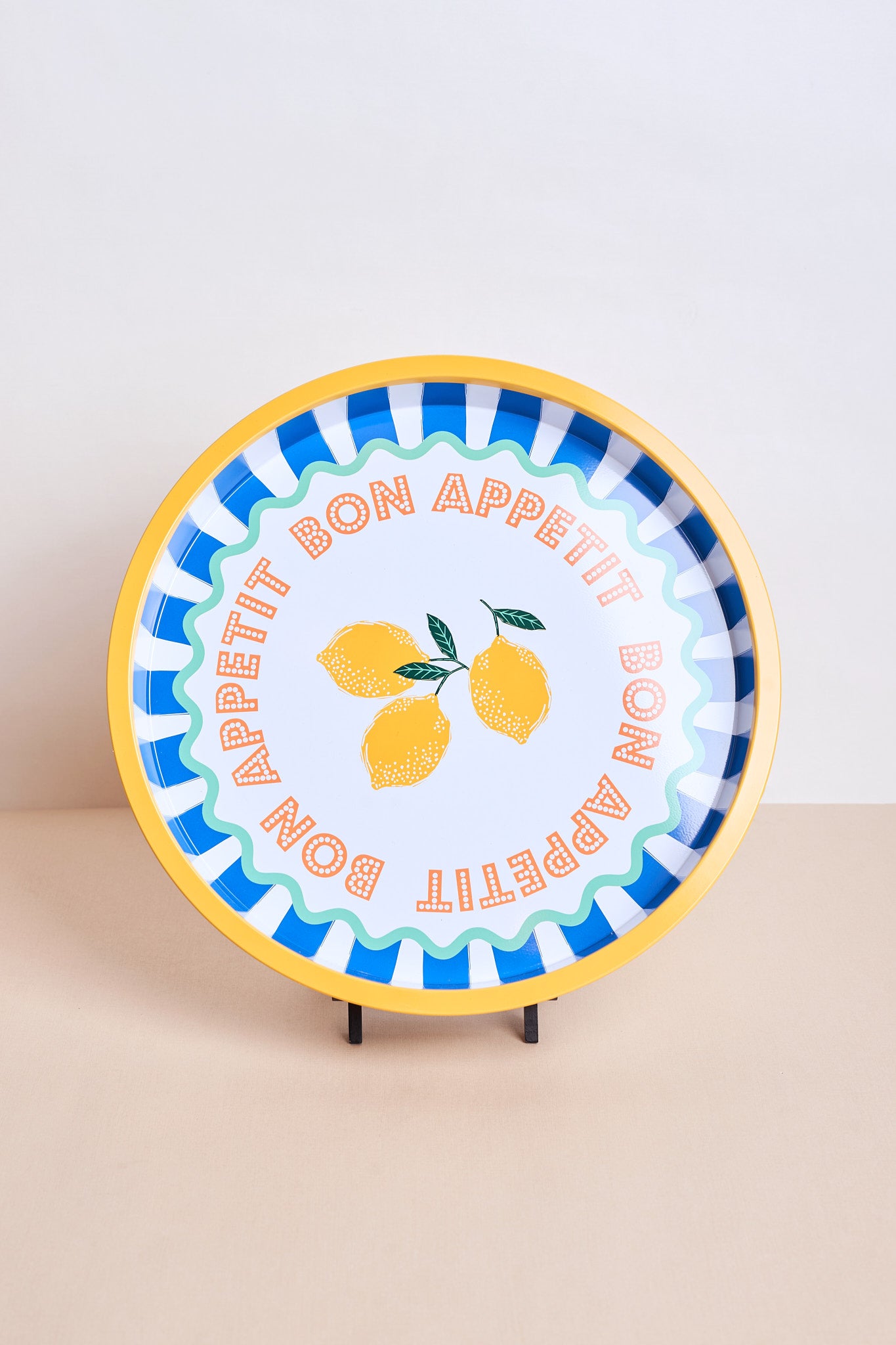 Tomato & Lemon Enamel Tray - 31cm