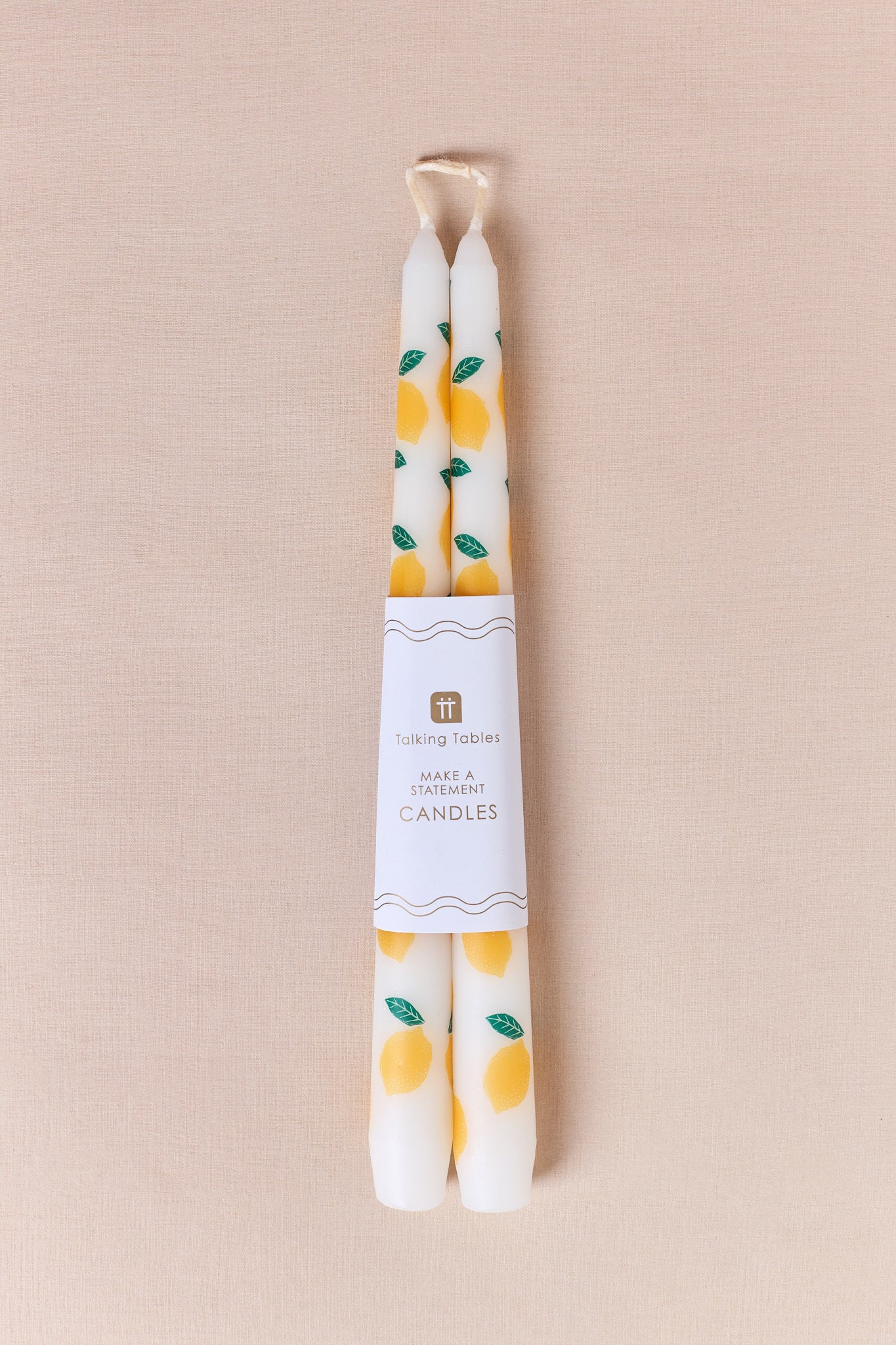 Lemon Taper Dinner Candles - 2 Pack