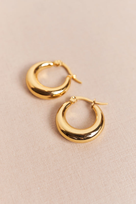 Stainless Steel Creole 23mm “Wide” - Gold